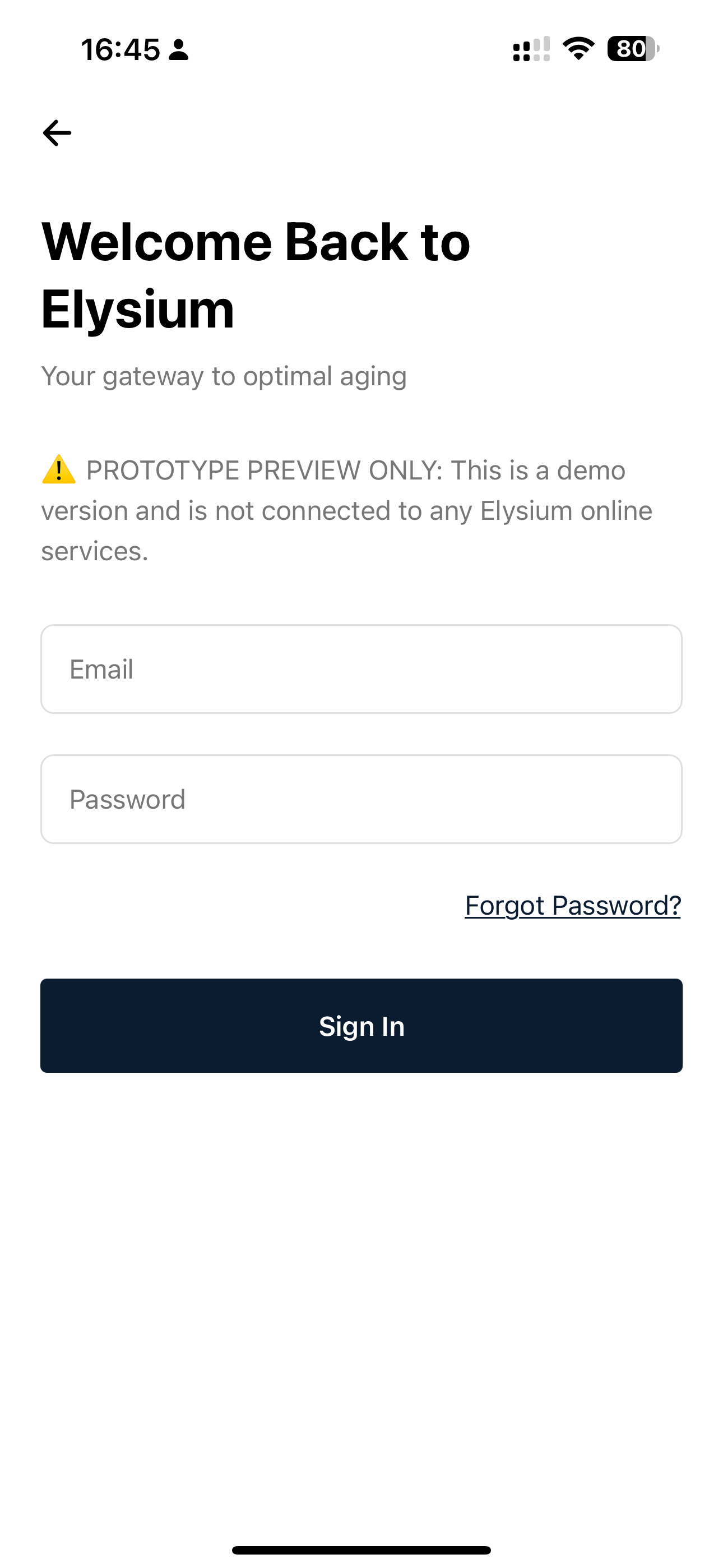Sign In Page